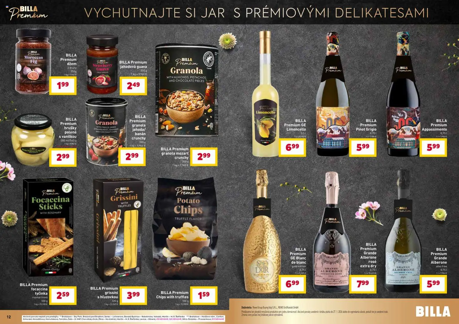 Nové Billa akcie – leták je platný od 11.02.2026 | Strana: 7 | Produkty: Prosecco, Hrušky, Jar