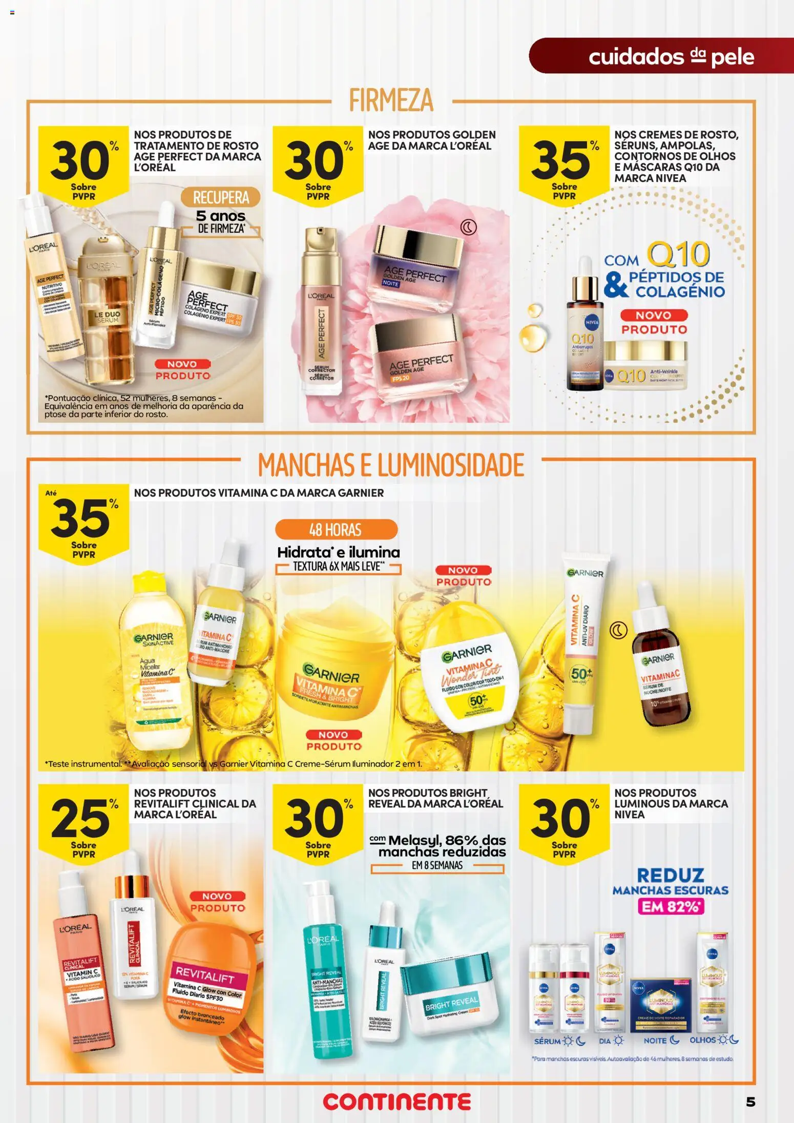 Continente Beleza Inspira-te na verdadeira beleza │ válido de 21.04.2026 | Página: 5 | Produtos: Corretor, Sérum, Colágeno, Vitamina c