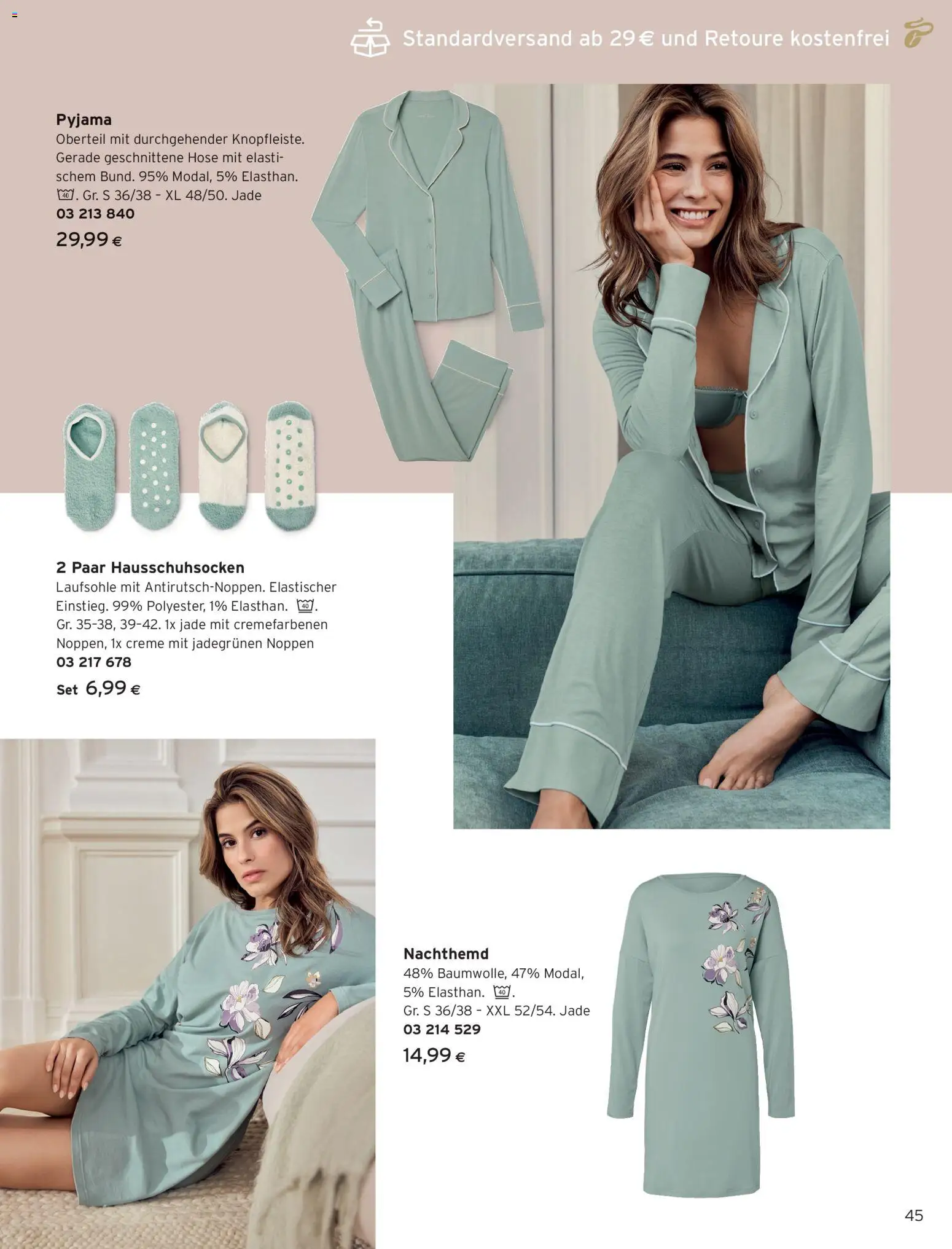 Tchibo Eduscho - Katalog Frühling 2026 gültig ab 23.03.2026 | Seite: 45 | Produkte: Hose, Pyjama, Creme