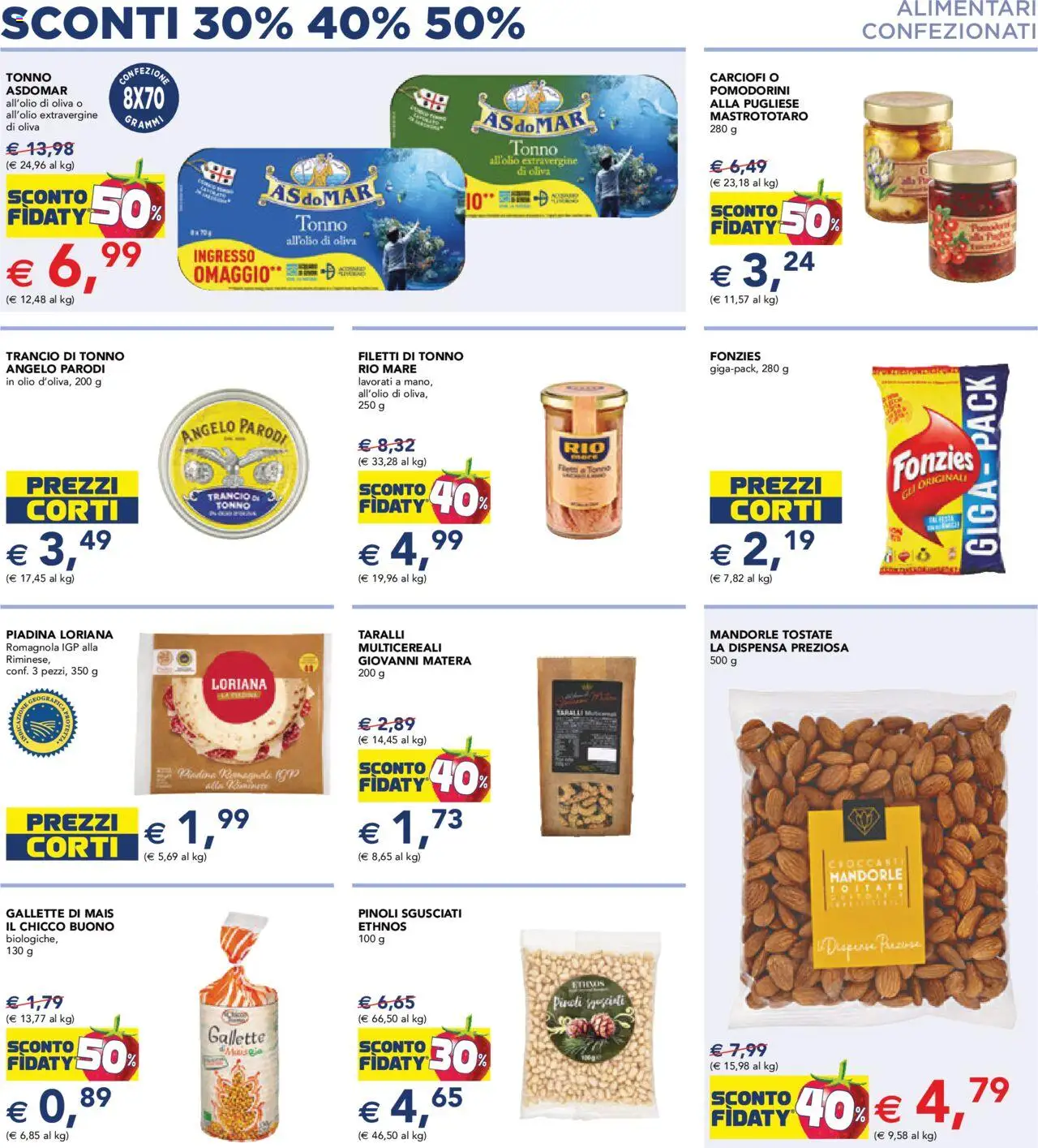 Volantino Esselunga S del 14.08.2025 | Pagina: 7 | Prodotti: Pomodorini, Olio, Piadina, Tonno