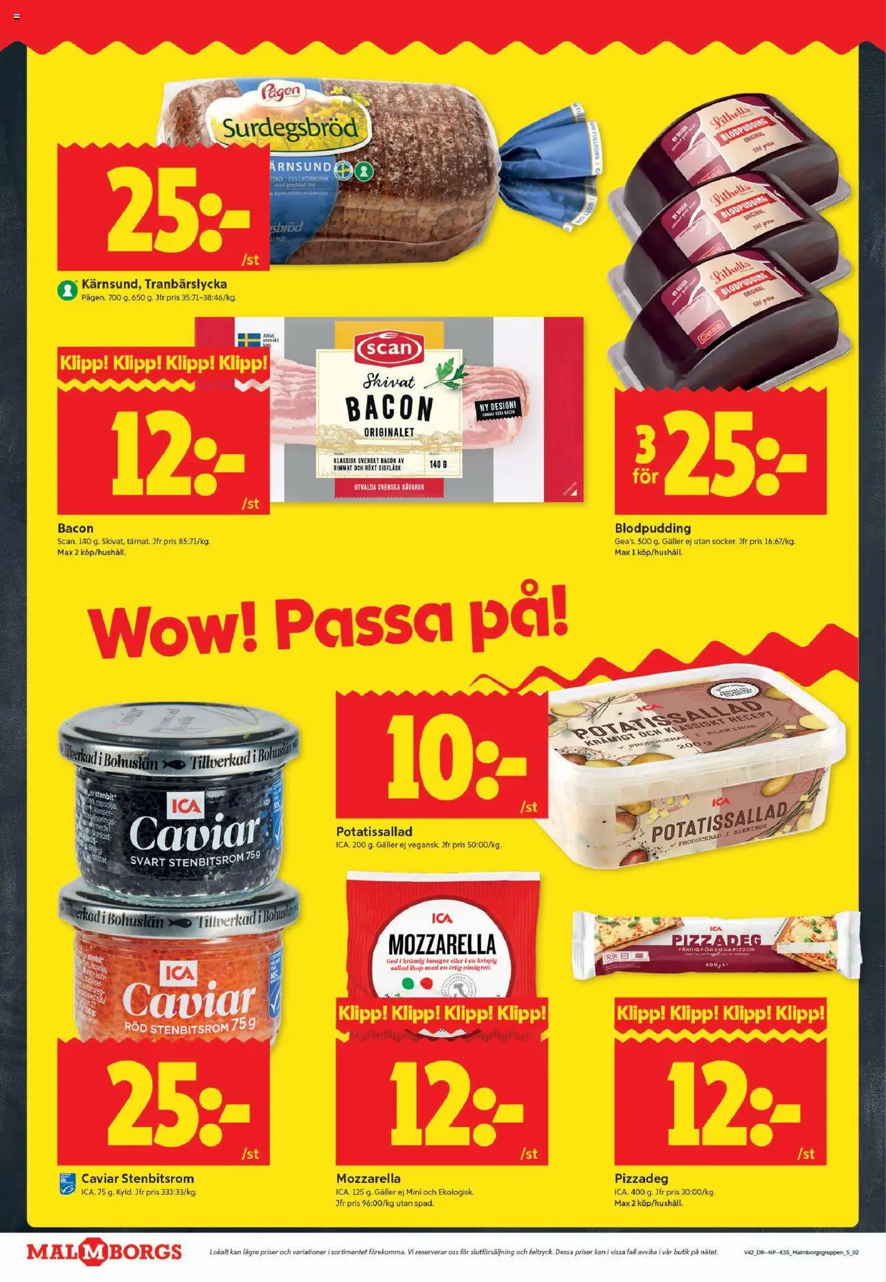 ICA Kvantum reklamblad aktuell från 13.10.2025 | Sida: 2 | Produkter: Potatissallad, Bacon, Galler
