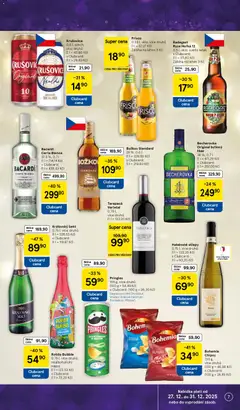 Náhled letáku Bohemia Chipsy, 130 g, více druhů (100 g = 46,08 Kč) s Clubcard: (100 g = 26,85 Kč) od 27.12.2025 | Strana: 7