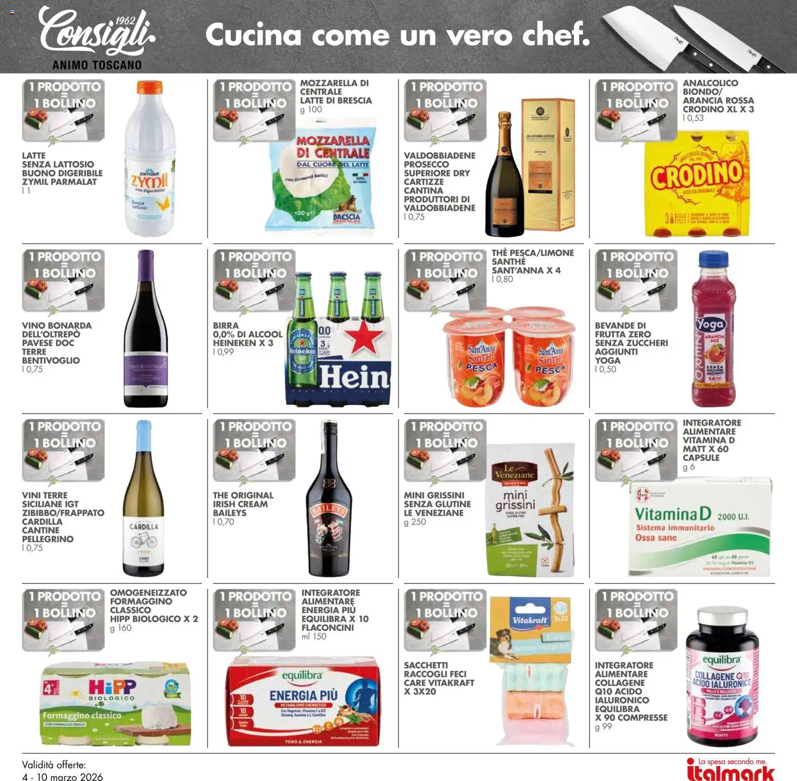 Volantino Italmark del 04.03.2026 | Pagina: 21 | Prodotti: Frutta, Pesca, Arancia, Grissini