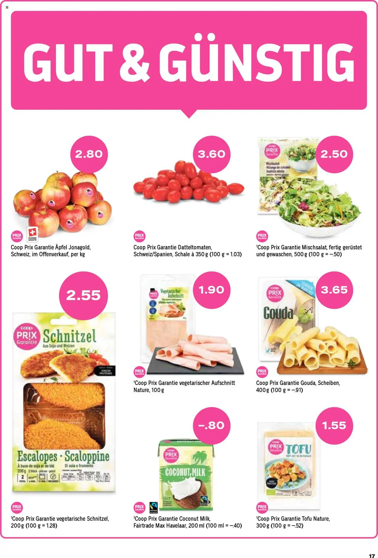 Coop Aktionen – gültig ab 25.09.2025 | Seite: 17 | Produkte: Gouda, Äpfel