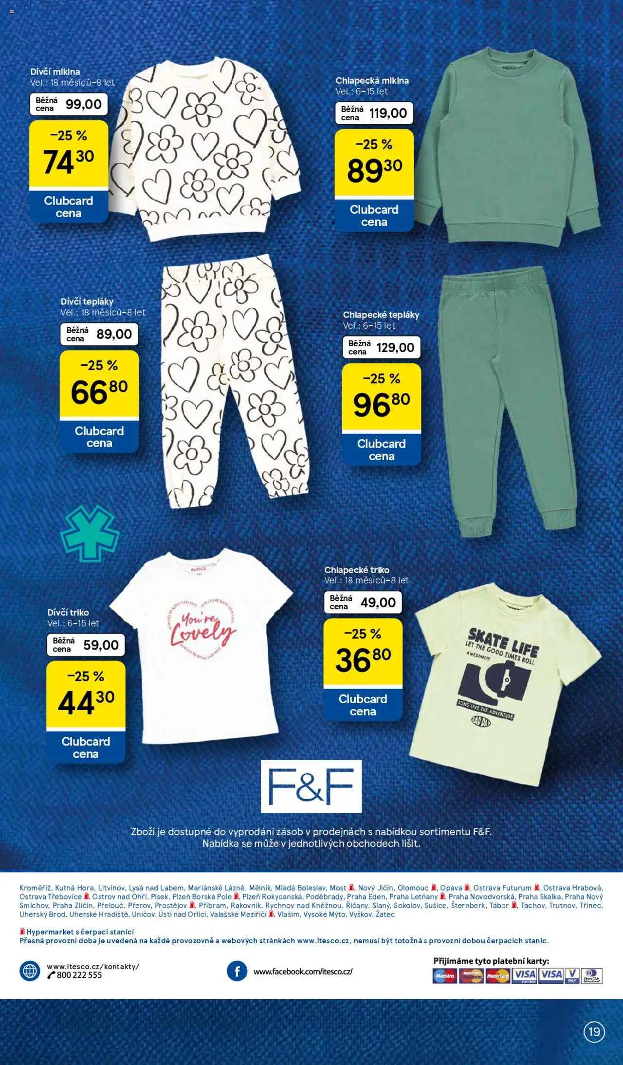 Tesco katalog od 11.08.2025 | Strana: 19 | Produkty: Mikina, Tepláky, Karty, Futurum