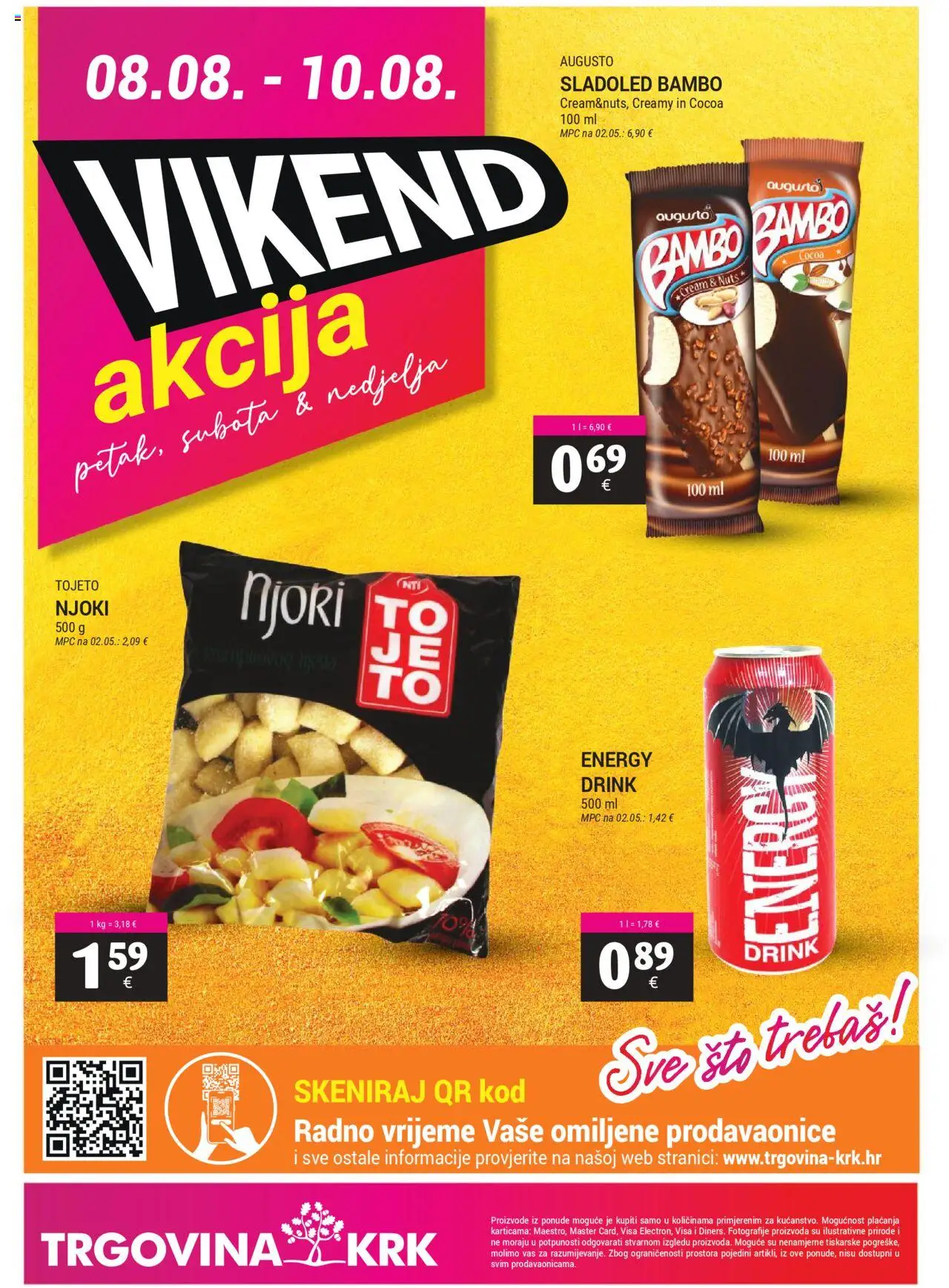 Trgovina Krk katalog | vrijedi od 01.08.2025 | Stranica: 11 | Proizvodi: Njoki, Sladoled