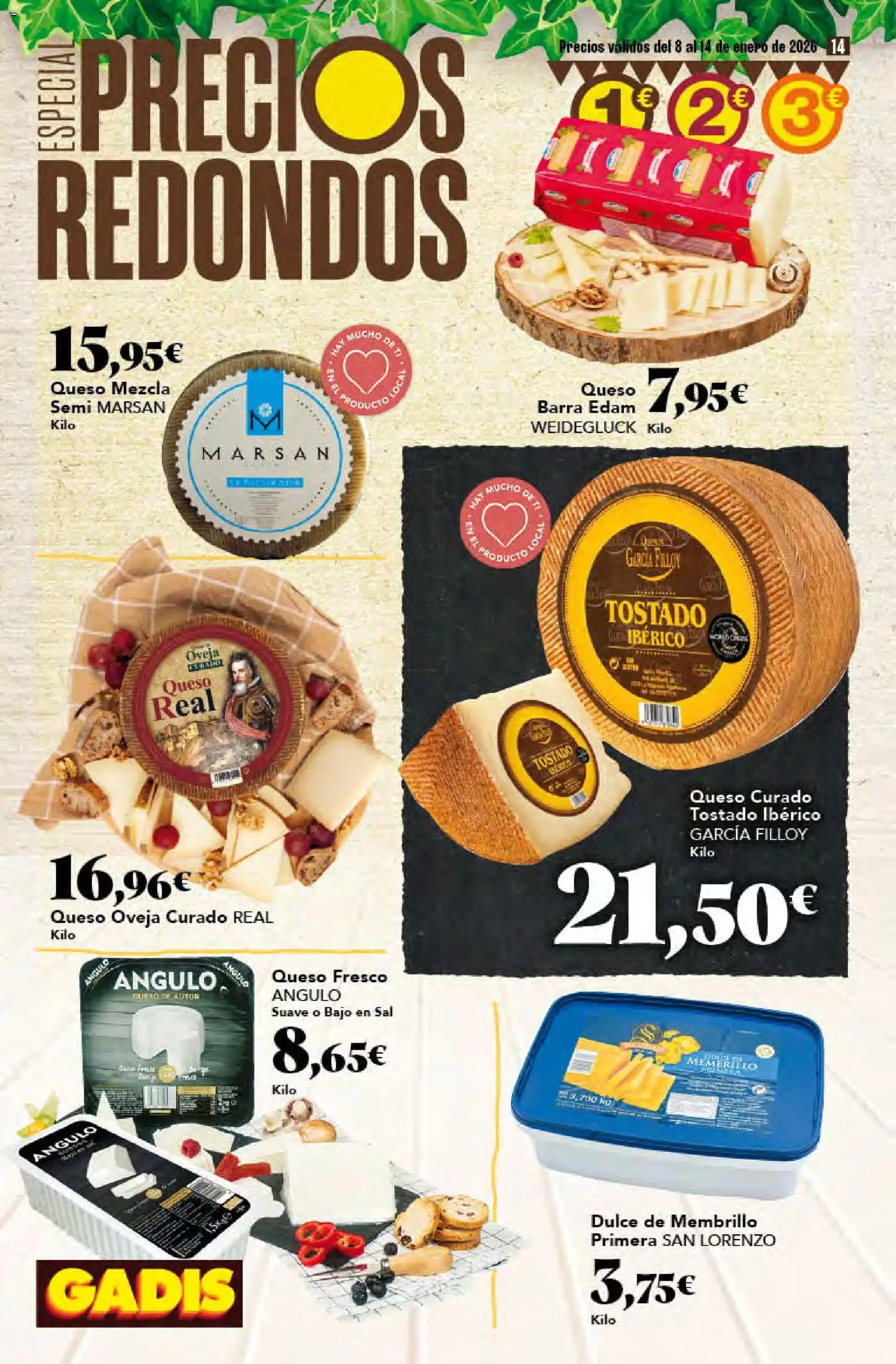 Gadis - folleto │ válido desde el 08.01.2026 | Página: 14 | Productos: Queso, Queso fresco
