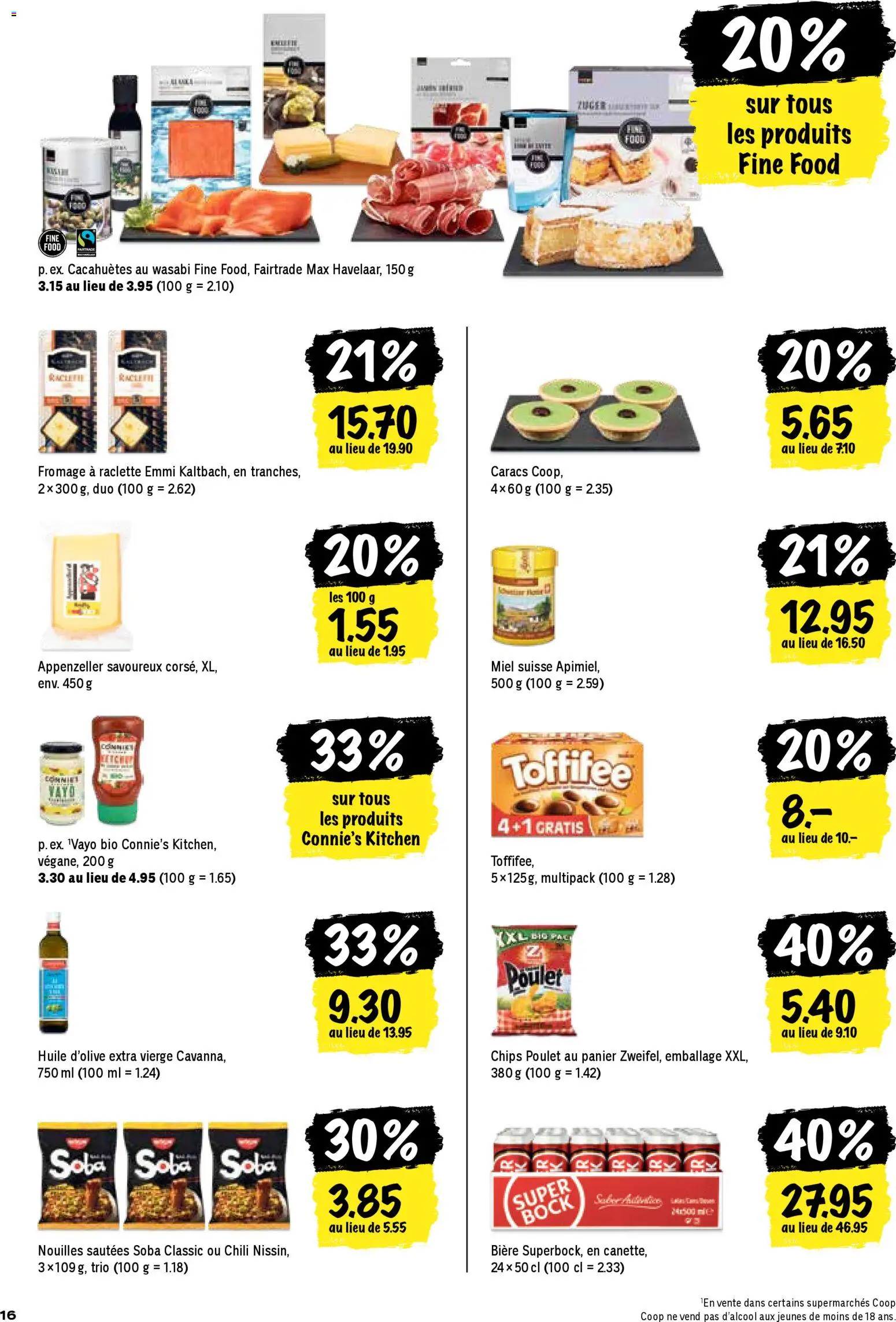Coop - Les actions de la semaine – gültig ab 20.11.2025 | Seite: 16 | Produkte: Öl, Chili, Chips, Raclette
