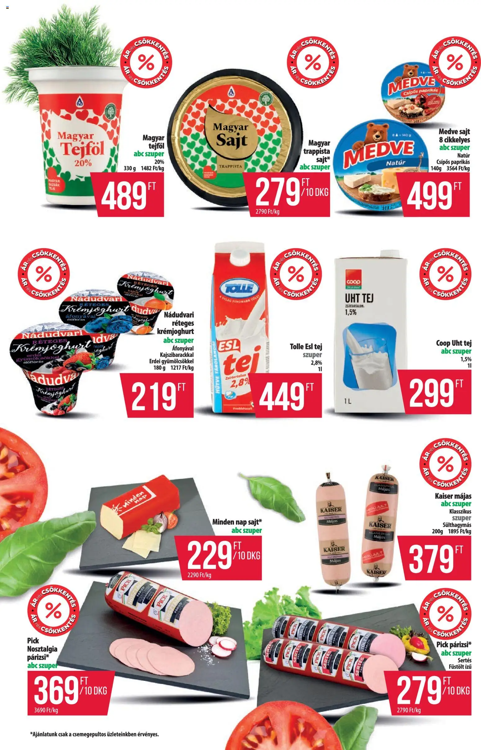 COOP akciós ujság - amely érvényes a következő dátumtól: 02.01.2026 | Oldal: 2 | Termékek: Áfonya, Tej, Sajt, Tejföl