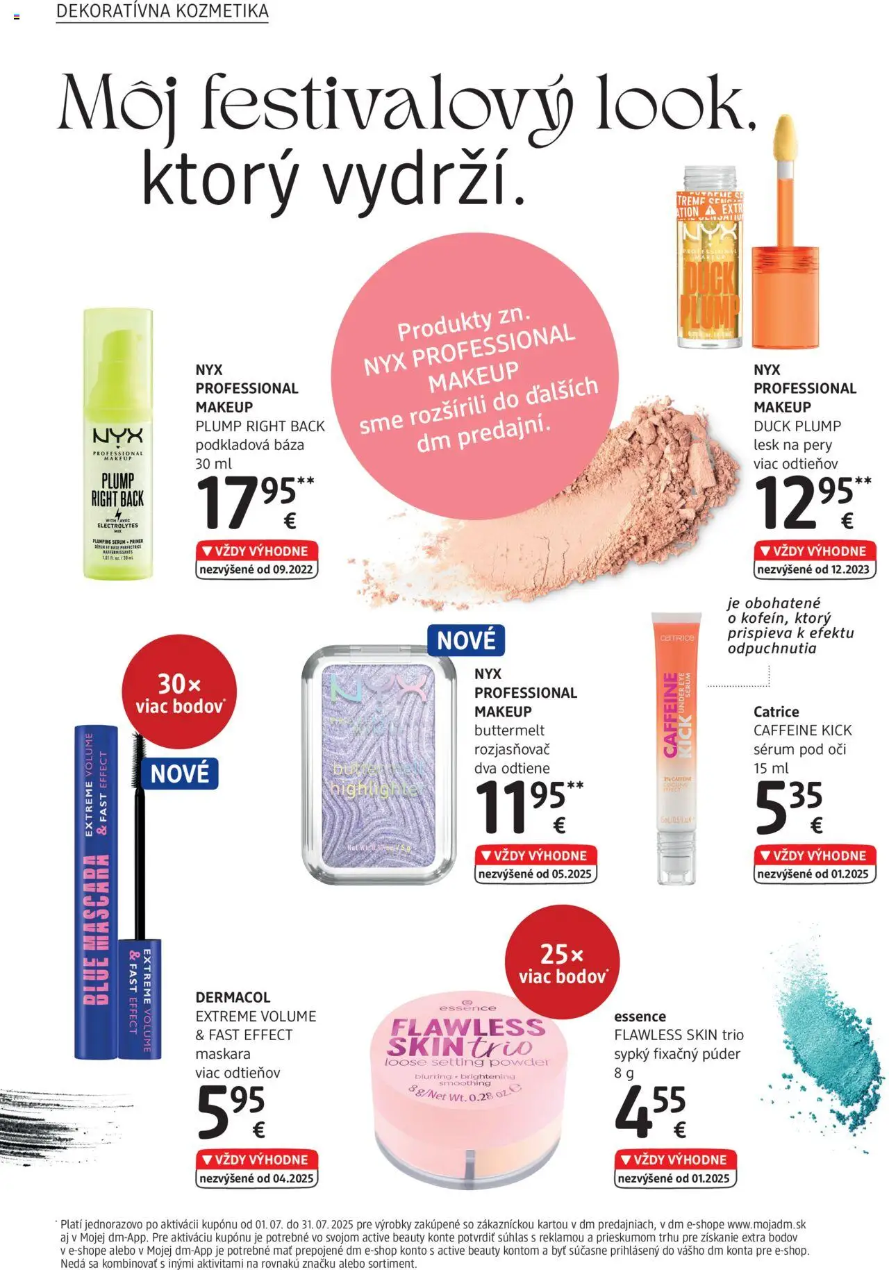 dm drogerie Journal Júl 2025 │ platný od 01.07.2025 | Strana: 8 | Produkty: Púder, Rozjasňovač, Lesk na pery
