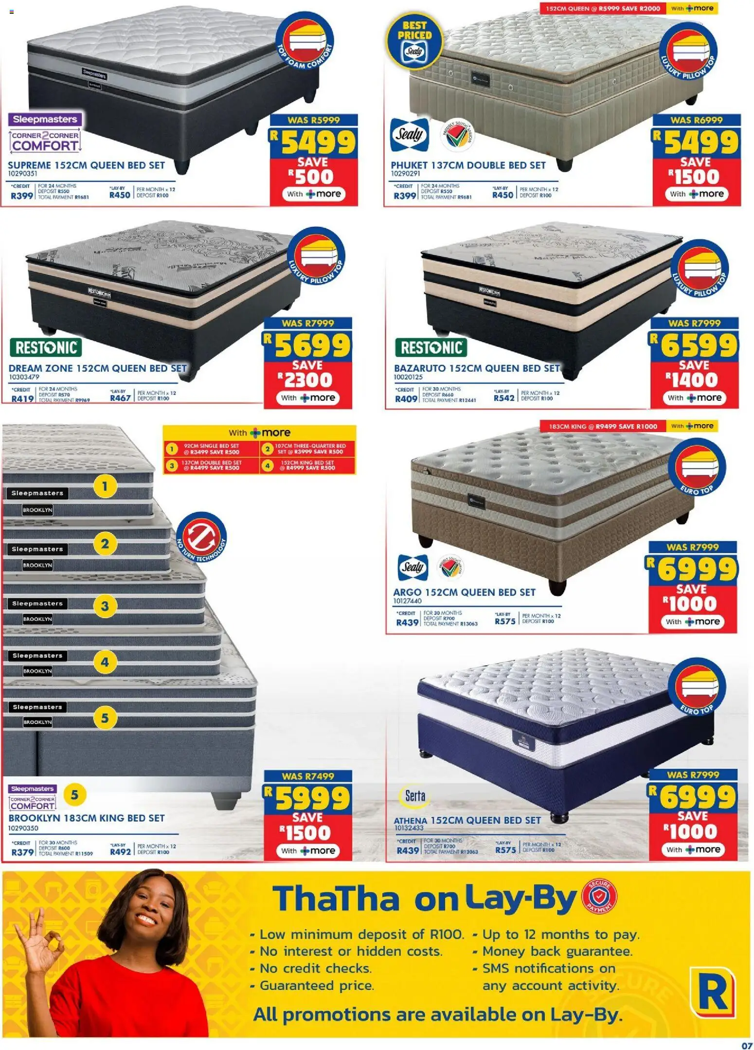 New Russells catalogue – valid from 15.01.2026 | Page: 7 | Products: Queen bed, King bed, Pillow, Single bed