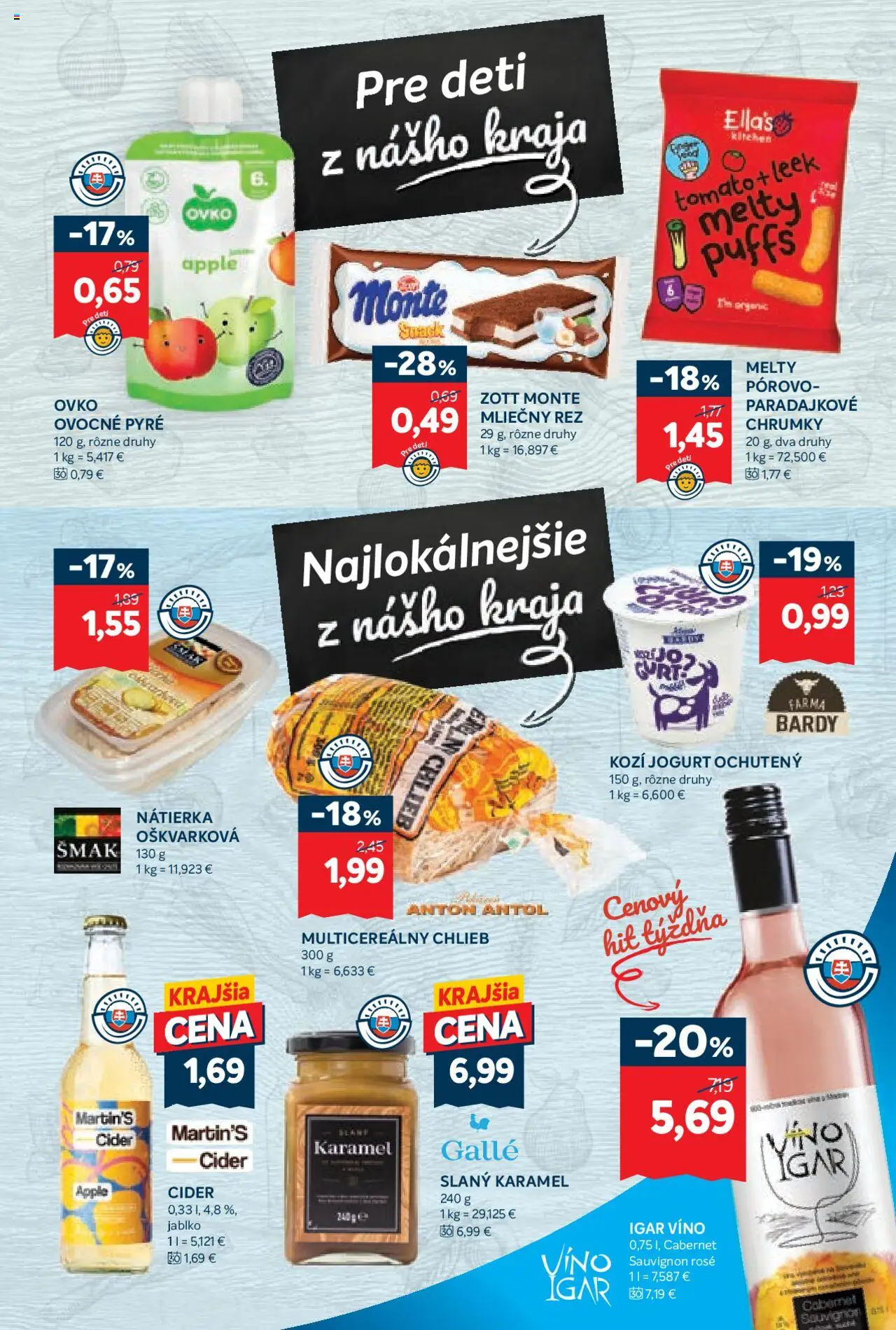 Kraj leták │ platný od 24.07.2025 | Strana: 3 | Produkty: Jogurt, Chlieb, Víno, Apple