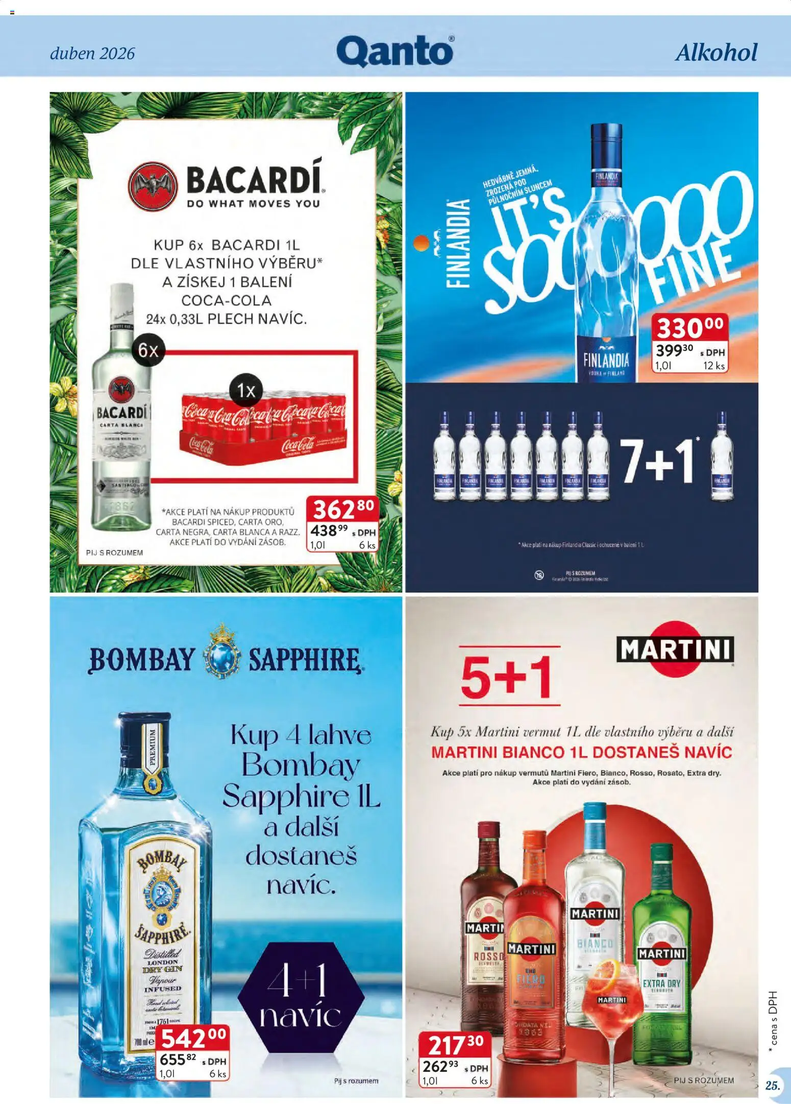 Astur & Qanto leták - Velkoobchod 04/2026 od 01.04.2026 | Strana: 25 | Produkty: Martini, London dry gin, Lahve, Dry gin