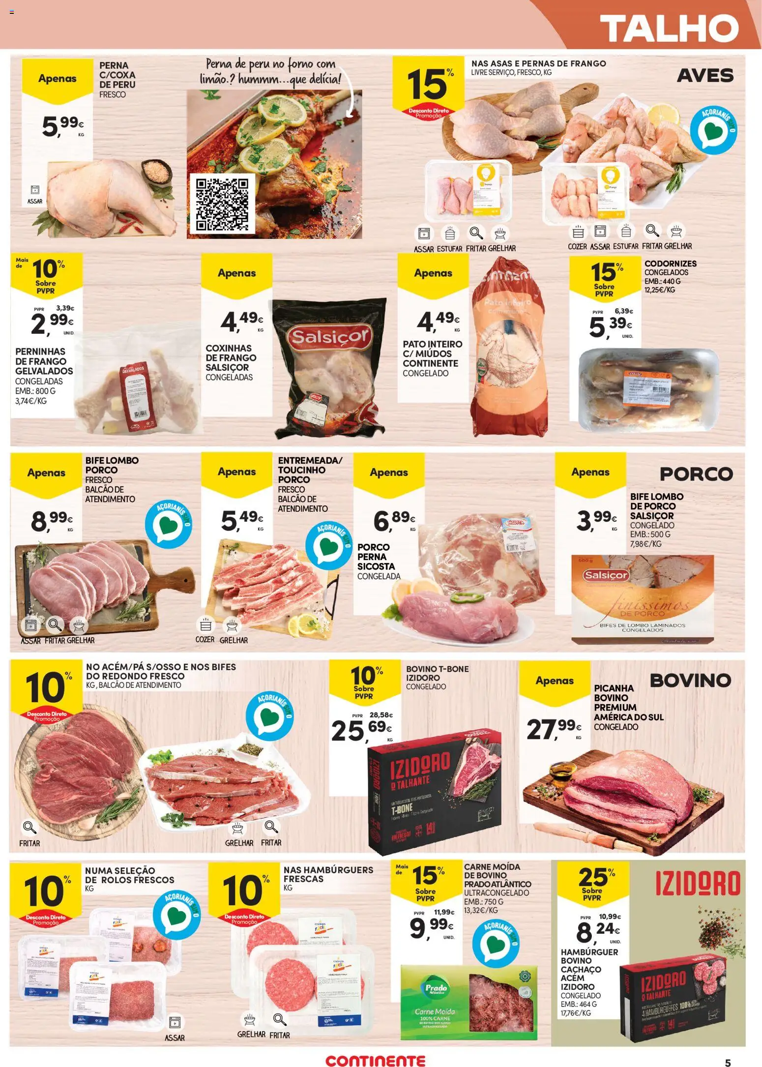 Continente - Açores │ válido de 13.11.2025 | Página: 5 | Produtos: Boné, Frango, Lombo, Carne