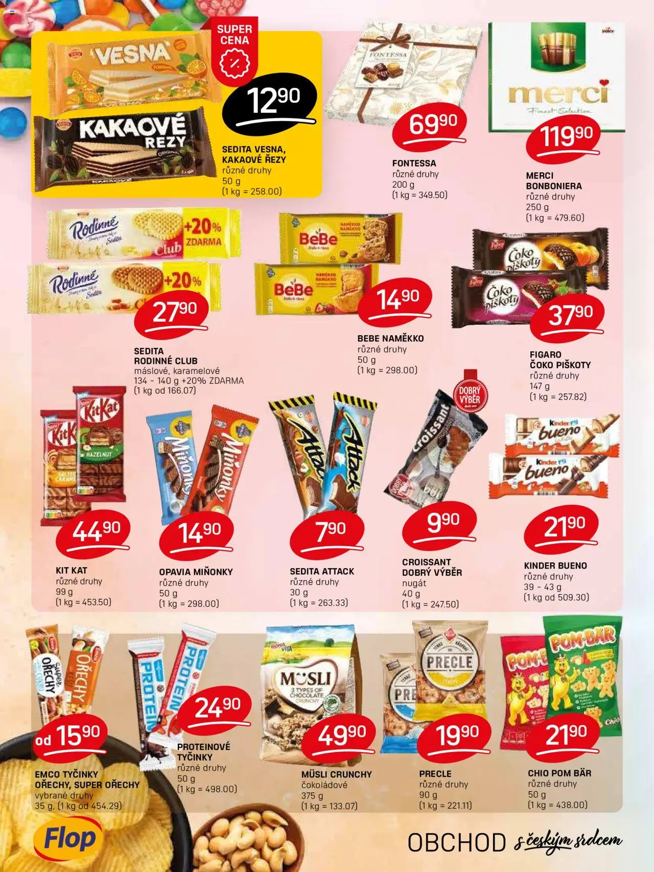 Flop leták od 27.08.2025 | Strana: 8 | Produkty: Piškoty, Bonboniéra, Croissant, Kinder Bueno