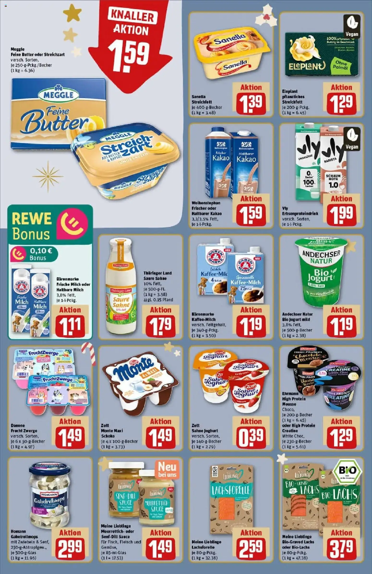 Rewe prospekt Vacha	 – gültig ab 07.12.2025 | Seite: 14 | Produkte: Butter, Joghurt, Fruchtzwerge, Zwiebeln