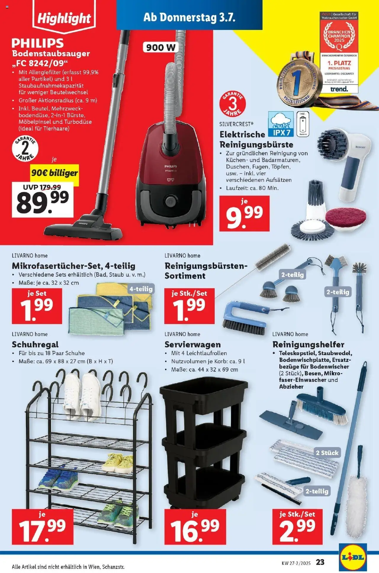 Lidl Flugblatt - Salzburg, Dornbirn, Jenbach gültig ab 02.07.2025 | Seite: 25 | Produkte: Batterie, Korb