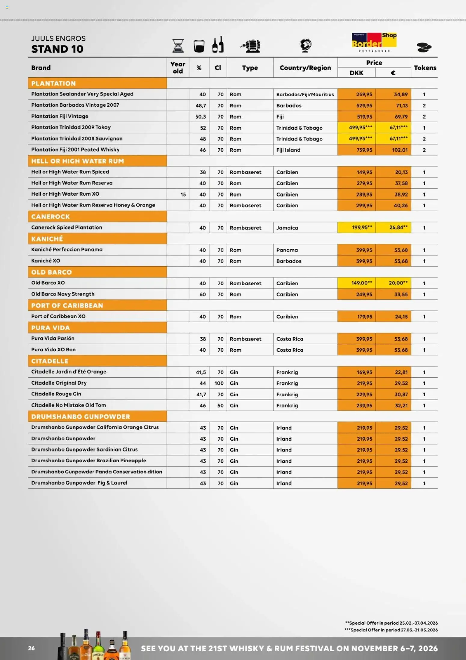 Bordershop tilbudsavis – gyldig fra 27.03.2026 | Side: 26 | Produkter: Gin, Whisky