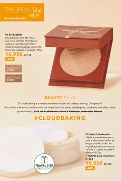 Pré-visualização Pó Bronzeador, Enriquecido com Monoï, a sua nova fórmula embeleza e sublima instantaneamente o rosto, proporcionando um efeito luminoso natural e cuidado. 10 g válido de 17.12.2025 | Página: 28 | Produtos: Pó, Bronzeador, Bronzer