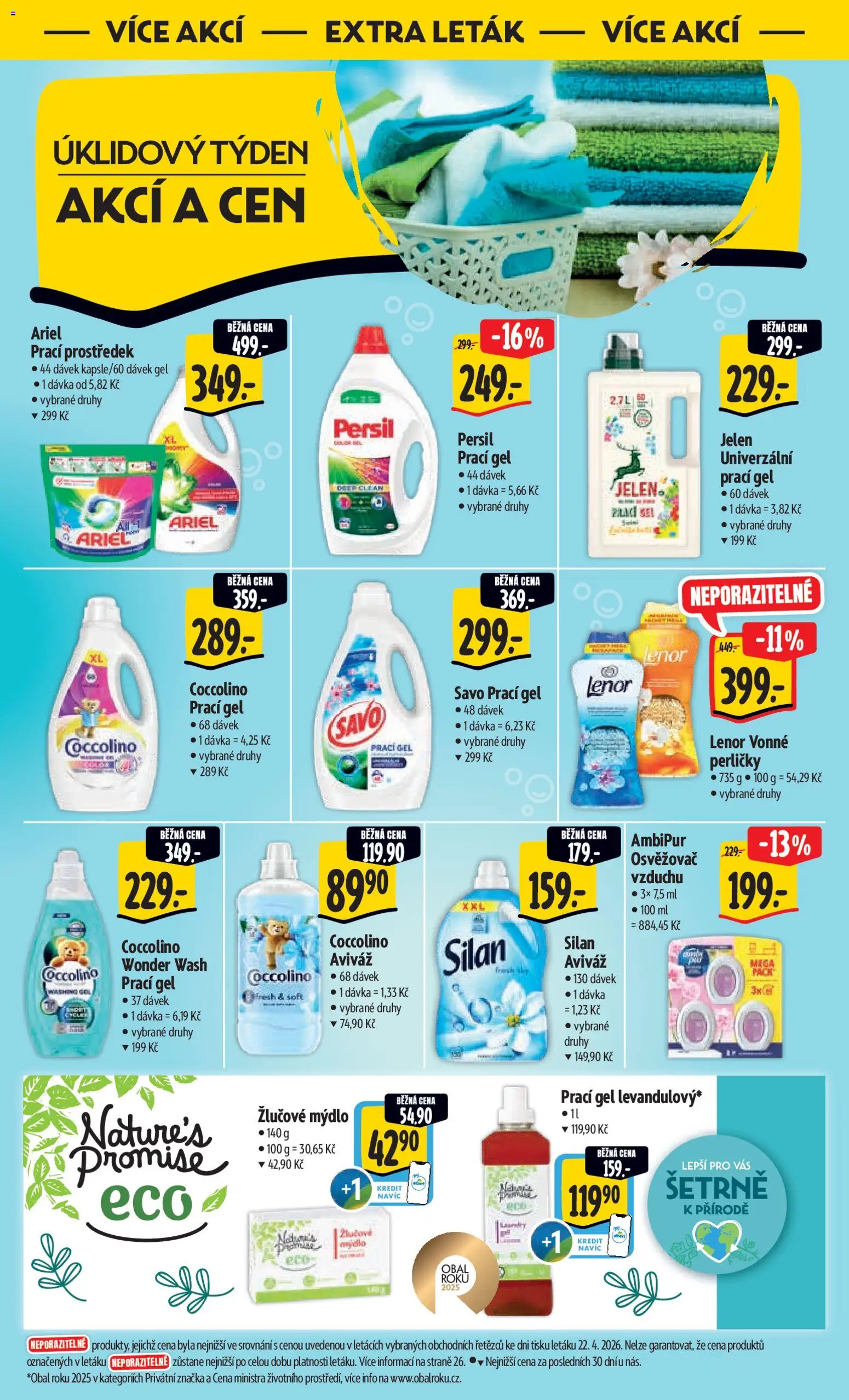 Albert leták - Hypermarket od 29.04.2026 | Strana: 44 | Produkty: Žlučové mýdlo, Prací gel, Prací prostředek, Ariel