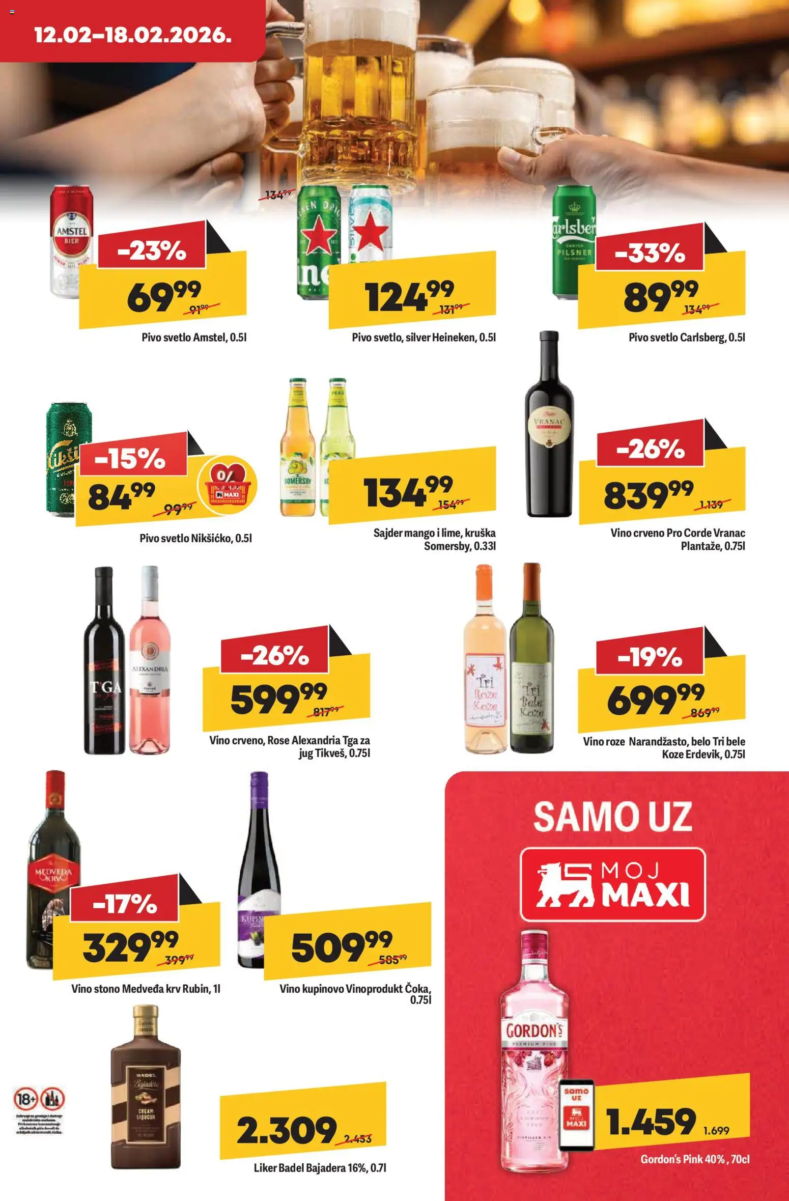 Maxi katalog - važi od 12.02.2026 | Strana: 21 | Proizvode: Liker, Mango, Amstel, Vino