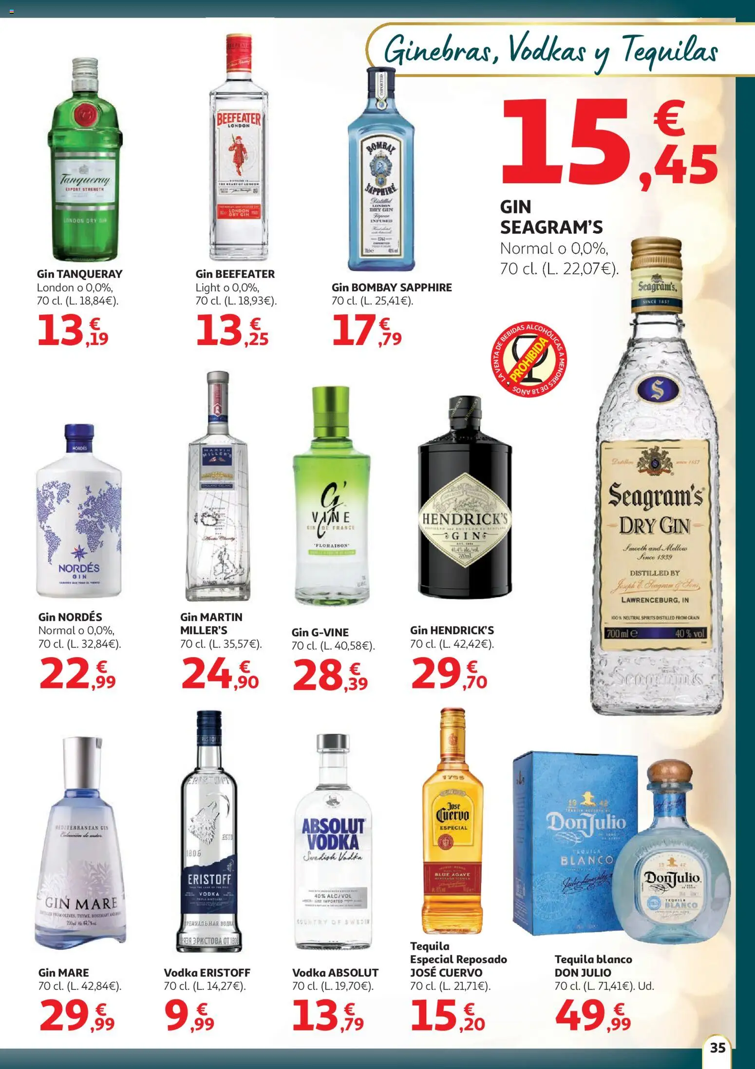 Alcampo - HG Nacional  │ válido desde el 11.12.2025 | Página: 35 | Productos: Vodka, Μαρμελάδα ροδάκινο