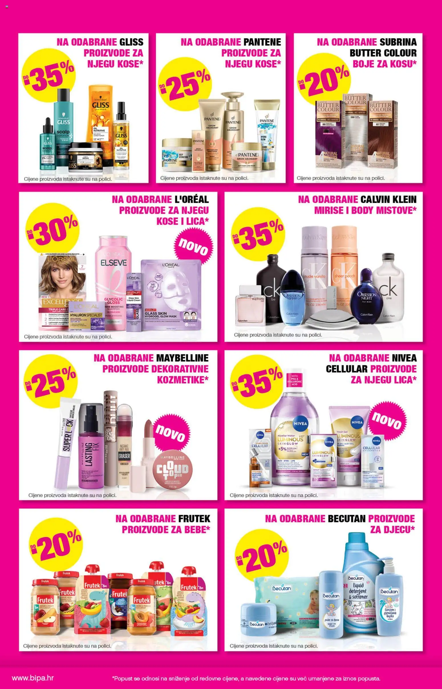 Bipa katalog | vrijedi od 16.04.2026 | Stranica: 8 | Proizvodi: Concealer, Šampon, Nivea, Maybelline