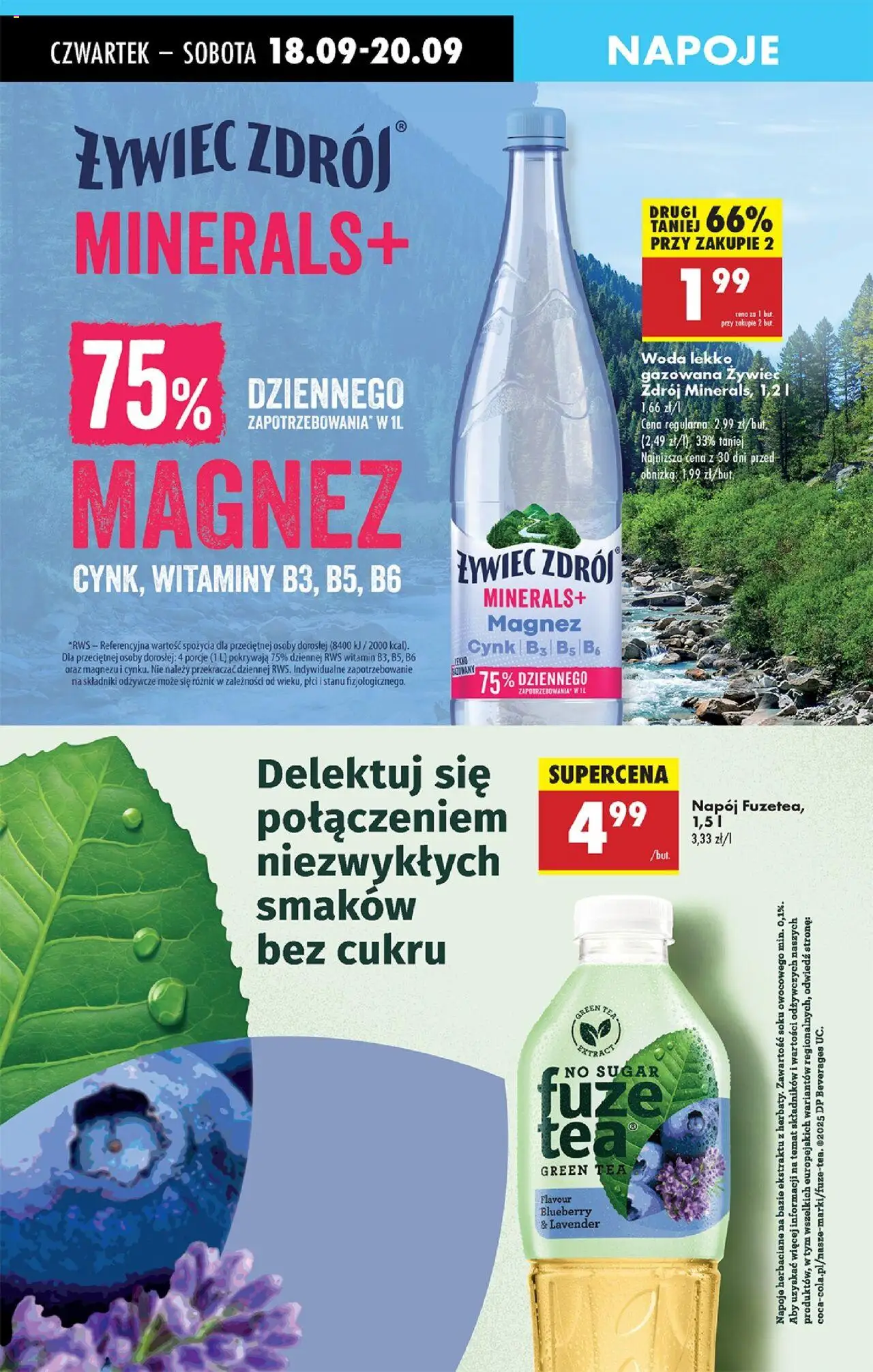 Biedronka gazetka - Oferta w tym tygodniu od 18.09.2025 | Strona: 57 | Produkty: Napoje, Woda