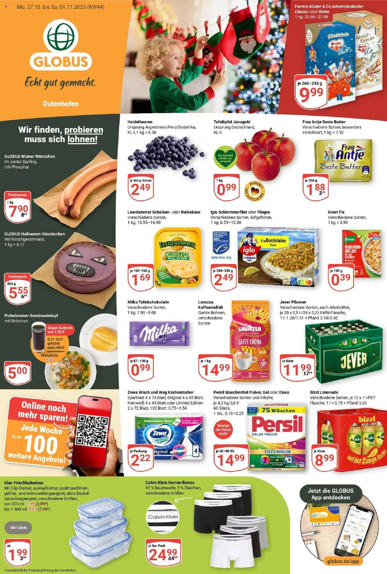 Globus prospekt Wetzlar-Dutenhofen	 – gültig ab 26.10.2025 | Seite: 4 | Produkte: Knorr fix, Heidelbeeren, Iglo schlemmerfilet, Persil