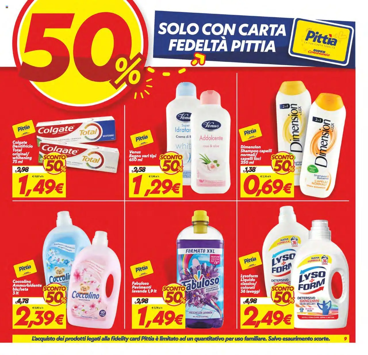 Volantino SuperConveniente del 20.06.2025 | Pagina: 9 | Prodotti: Balsamo, Crema, Dentifricio, Bagno