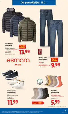 ESMARA MEN® Muške tenisice, Par. Tabanica se može izvaditi. TPR potplat. Veličine: 41-46* - Pregled kataloga iz trgovine Lidl, vrijedi od 16.02.2026 | Stranica: 31