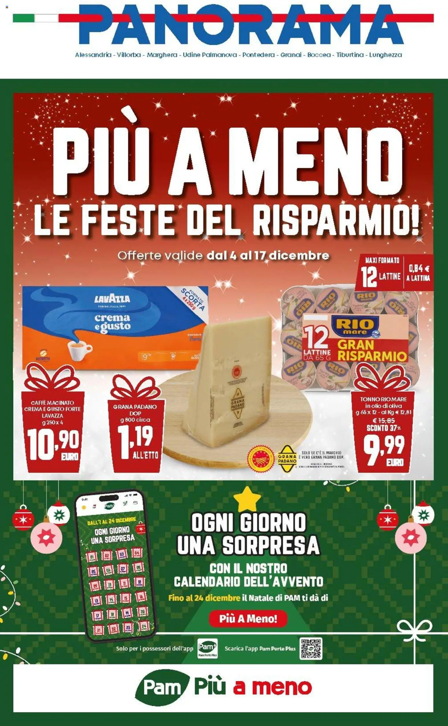 Volantino Panorama del 04.12.2025 | Pagina: 1 | Prodotti: Caffè, Olio, Tonno, Lavazza