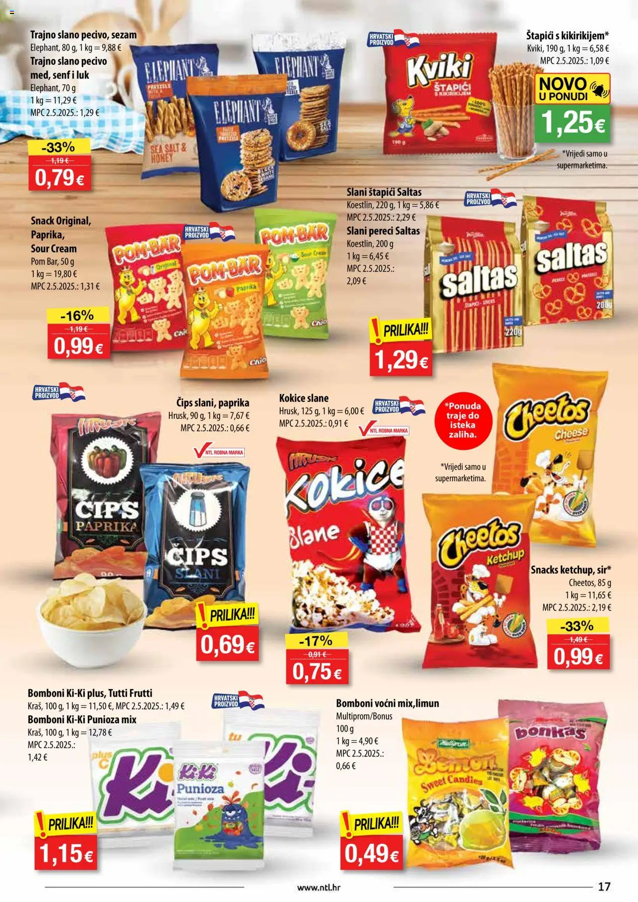 NTL katalog | vrijedi od 13.08.2025 | Stranica: 17 | Proizvodi: Paprika, Čips, Luk, Pereci