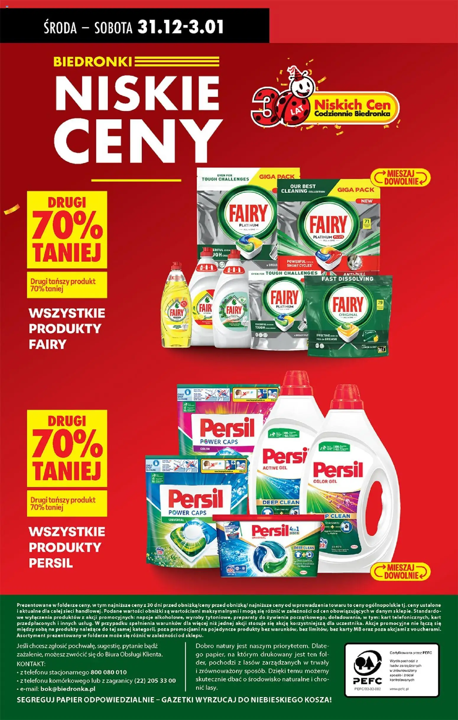 Biedronka gazetka - Oferta w tym tygodniu od 31.12.2025 | Strona: 78 | Produkty: Persil, Napoje, Fairy, Detergent