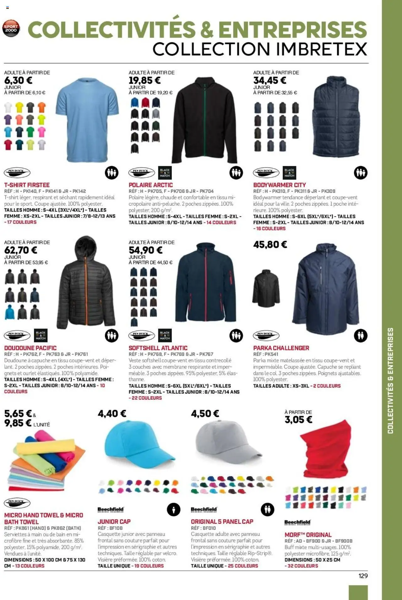 {H1} | Page: 129 | Produits: Couches, Veste, Doudoune, Casquette