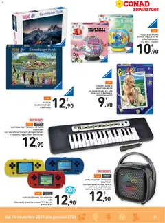 Anteprima del volantino TASTIERA ELETTRONICA 32 TASTI BONTEMPI, con microfono, funzione di registrazione e riascolto, regolazione del volume valido a partire dal 14.11.2025 | Pagina: 21 | Prodotti: Schermo, Tastiera, Microfono, Batterie