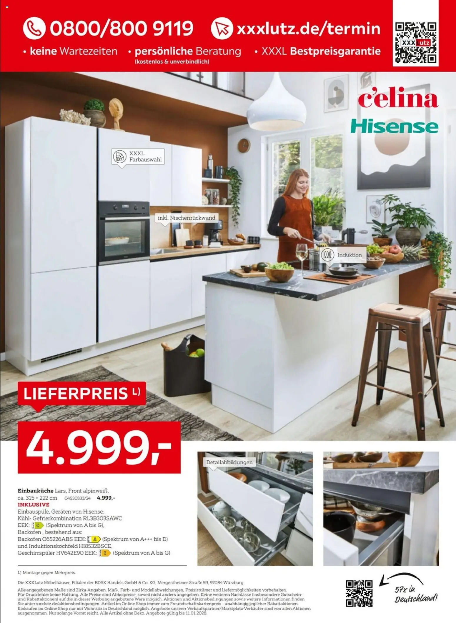 XXXL Lutz - Küchentesterinnen und -tester gesucht – gültig ab 20.12.2025 | Seite: 2 | Produkte: Hisense, Geschirrspüler, Einbauküche, Backofen