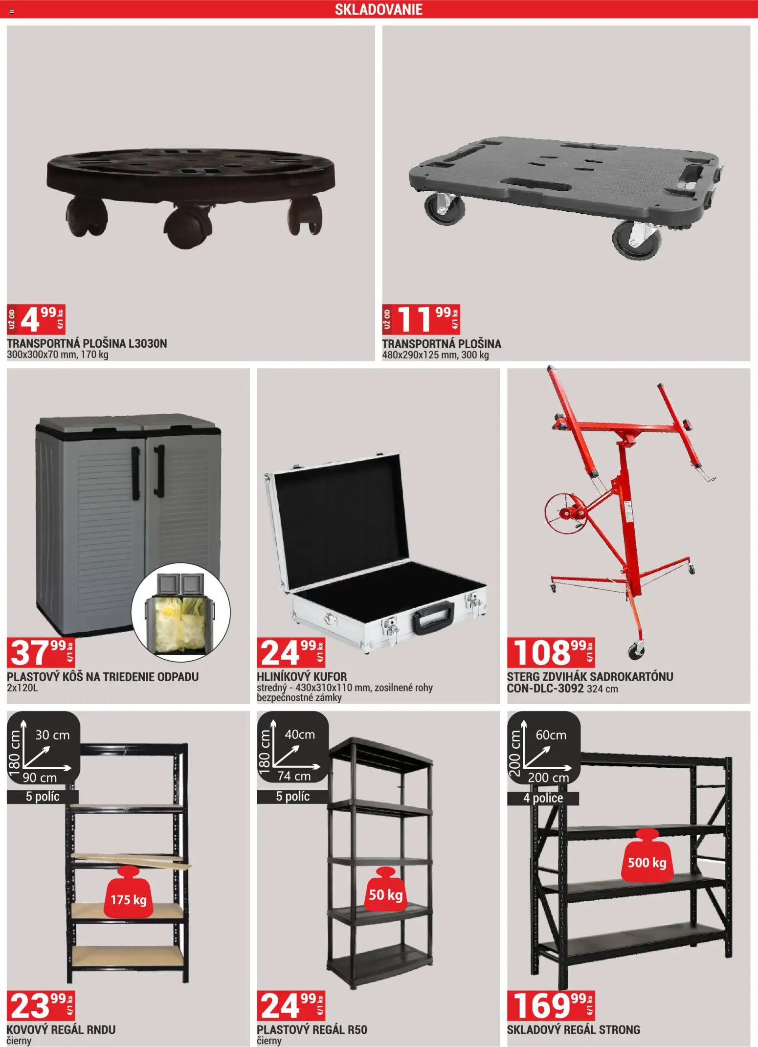 Nové Merkury Market akcie – leták je platný od 01.02.2026 | Strana: 43 | Produkty: Kovový regál, Regál, Police