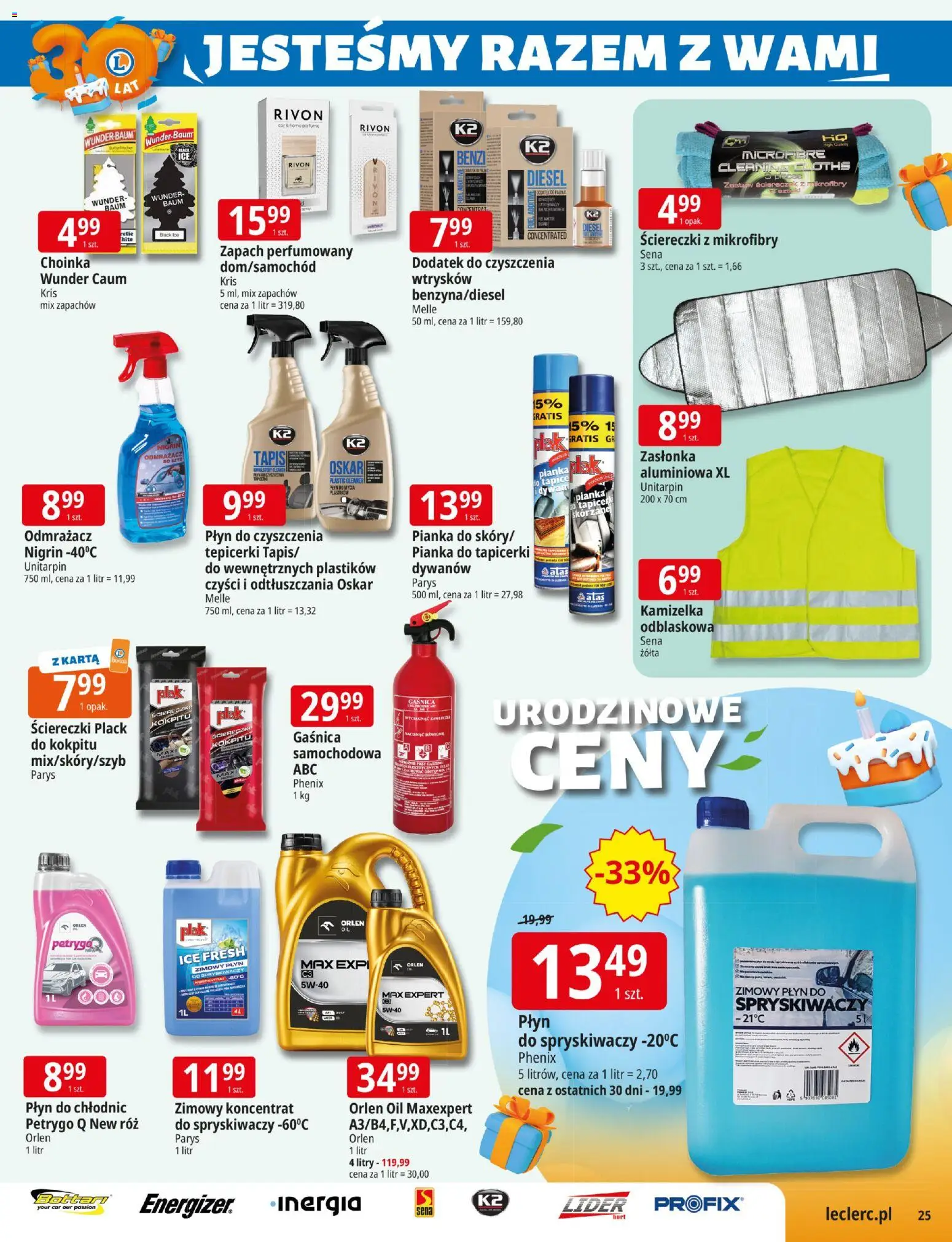 E.Leclerc Gazetka - Warszawa Ursynów od 03.11.2025 | Strona: 25 | Produkty: Karta, Kamizelka, Cleaner, Zapach