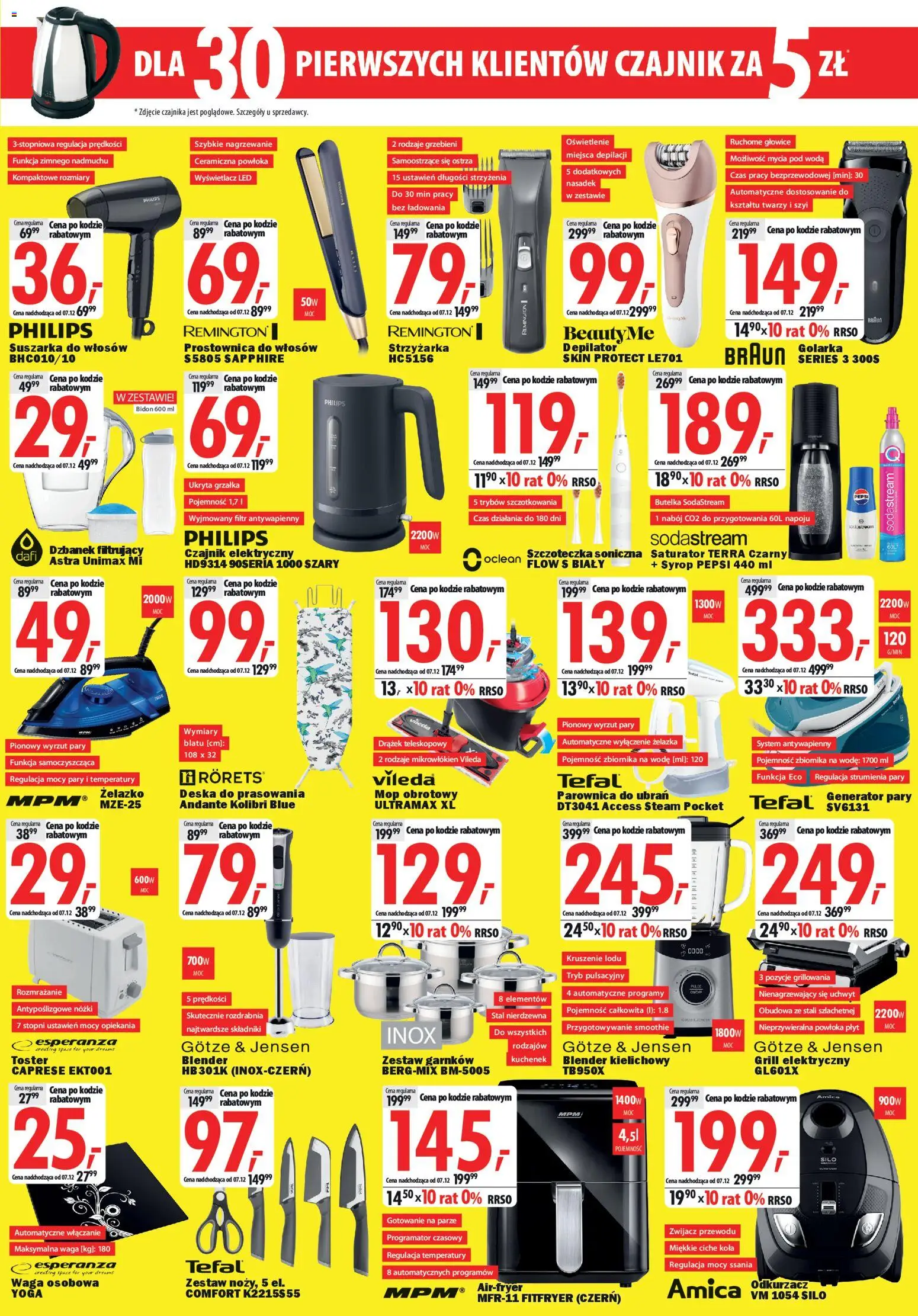 Mediaexpert Gazetka - Wielkie otwarcie Sieradz  od 27.11.2025 | Strona: 6 | Produkty: Czajnik, Odkurzacz, Toster, Blender kielichowy