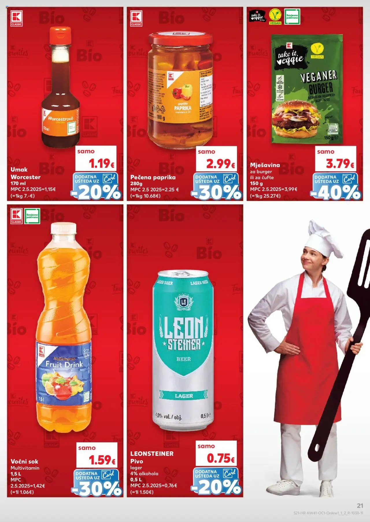 Kaufland katalog | vrijedi od 08.10.2025 | Stranica: 21 | Proizvodi: Sok, Pivo, Paprika, Umak