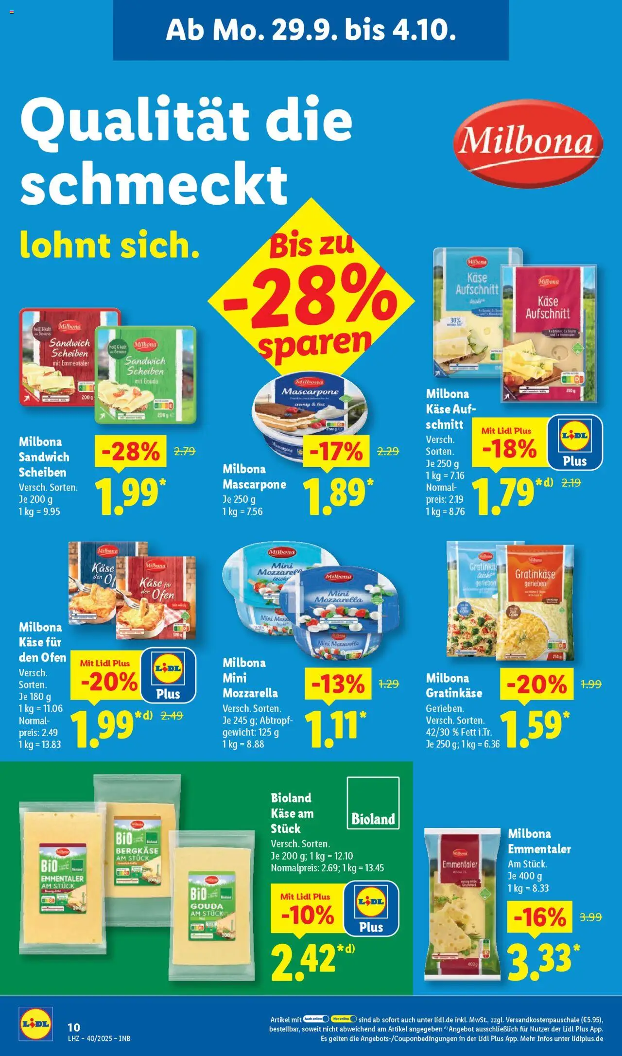 Lidl Prospekt Trier-West – gültig ab 29.09.2025 | Seite: 18 | Produkte: Ofen, Gewicht, Käse, Gouda