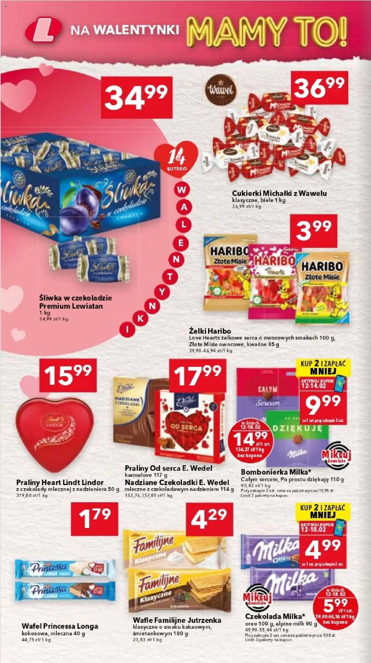 Lewiatan gazetka - Warszawa od 12.02.2026 | Strona: 12 | Produkty: Czekoladki, Wafle, Bombonierka, Czekolada