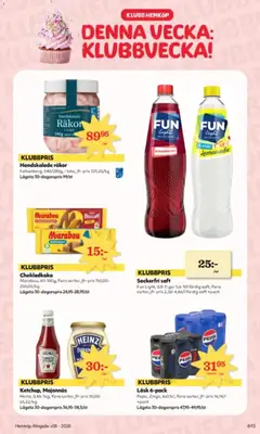 Ketchup, Majonnäs, Heinz, 0,46-1kg, flera sorter, jfr-pris 30,00-65,22/kg - Förhandsvisning av reklamblad från butik Hemköp aktuell från 16.02.2026 | Sida: 6