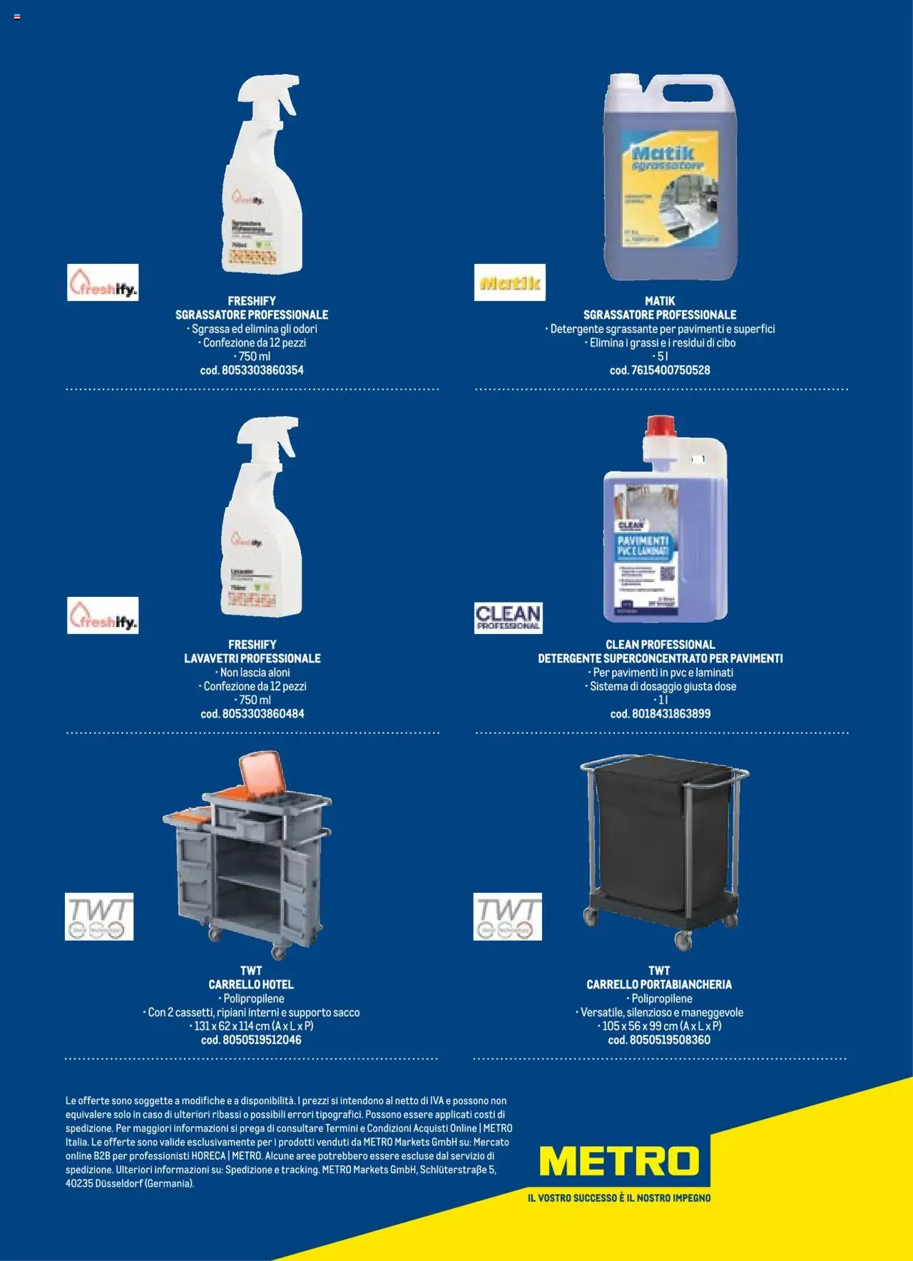 Volantino Metro del 17.10.2025 | Pagina: 106 | Prodotti: Detergente, Sgrassatore, Carrello, Portabiancheria