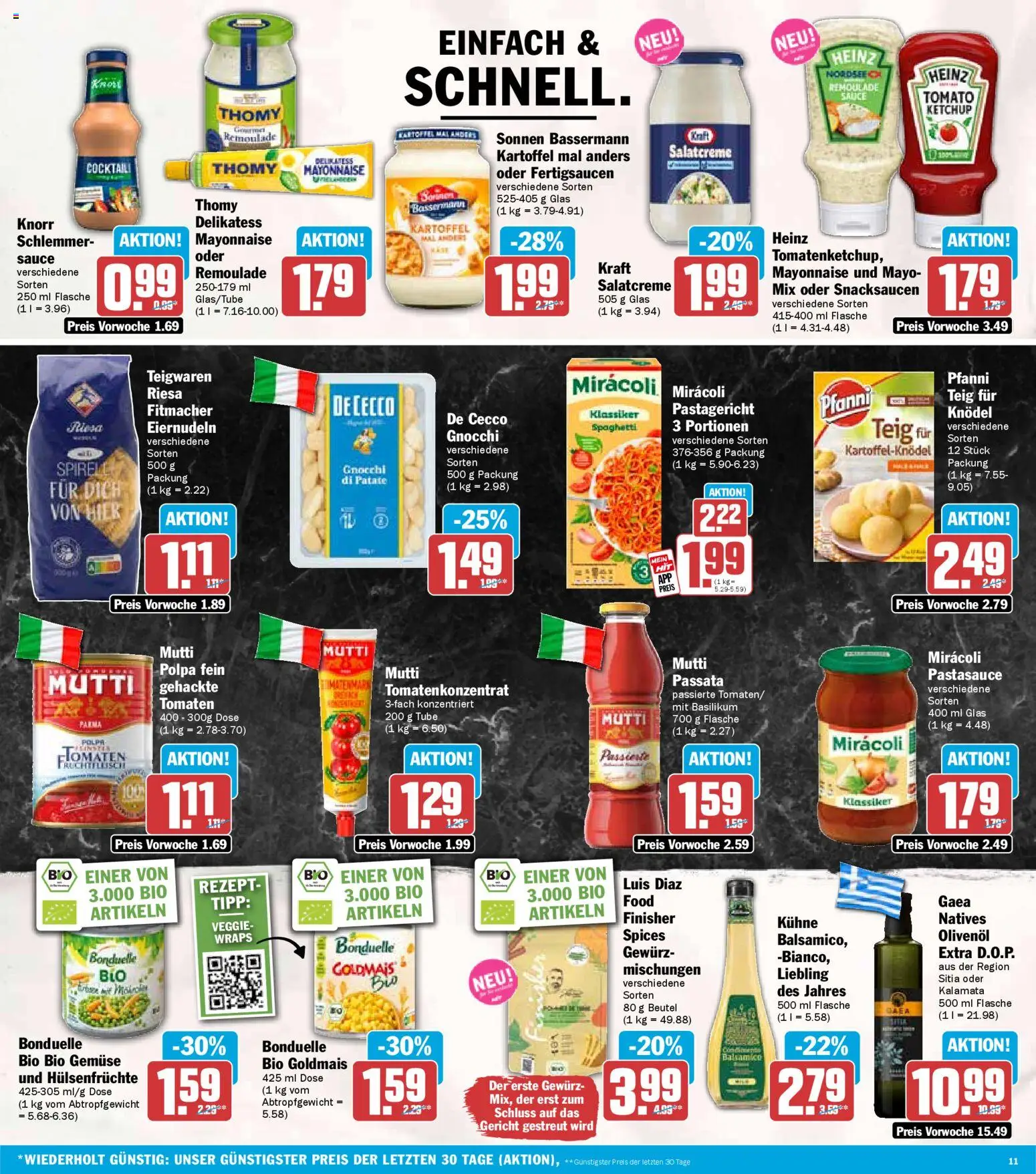HIT - Wochenprospekt – gültig ab 24.11.2025 | Seite: 11 | Produkte: Olivenol, Tomaten, Gemüse, Ketchup