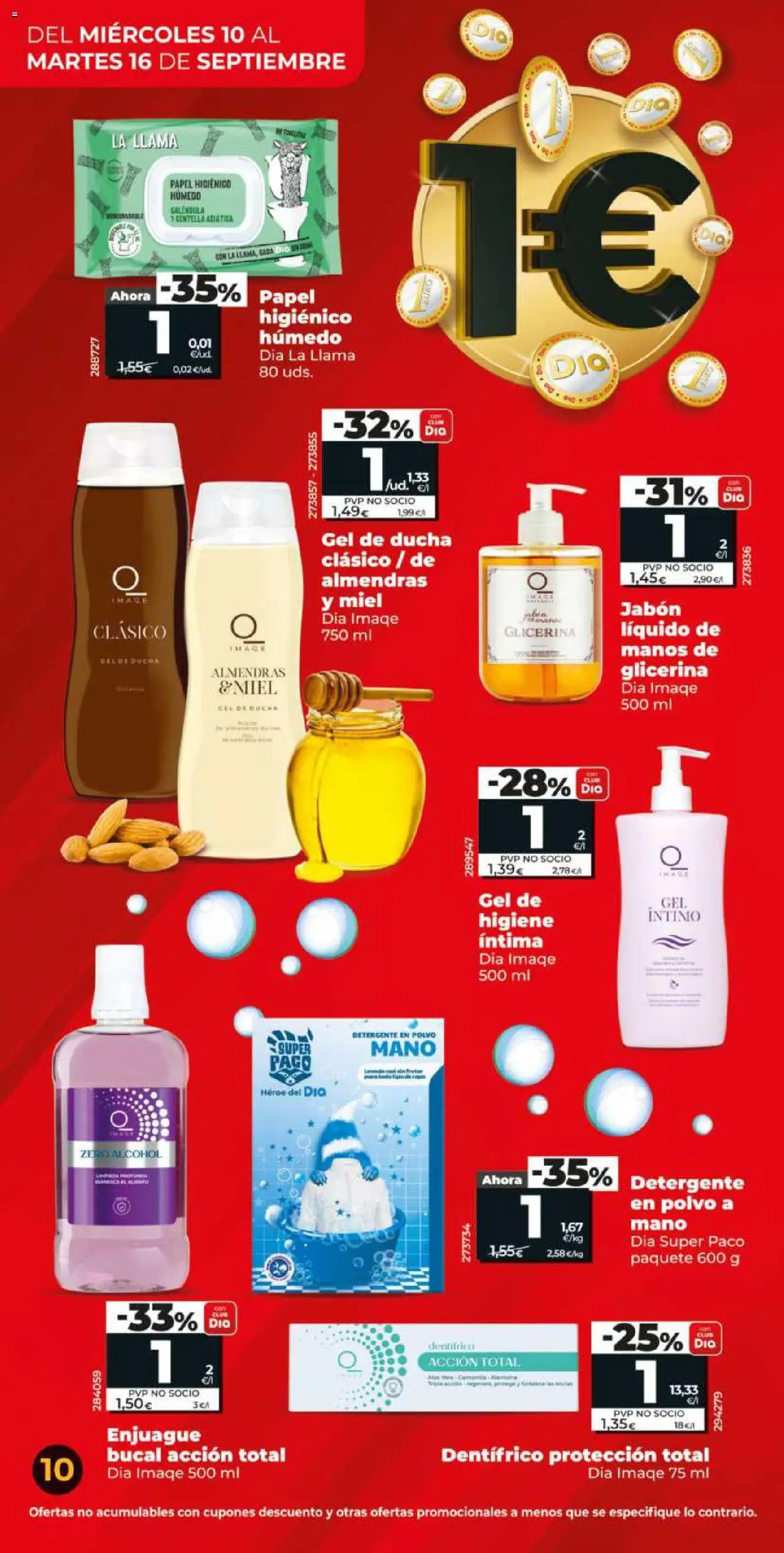 Dia - folleto Market │ válido desde el 10.09.2025 | Página: 10 | Productos: Polvo, Gel de ducha, Enjuague bucal, Jabón líquido