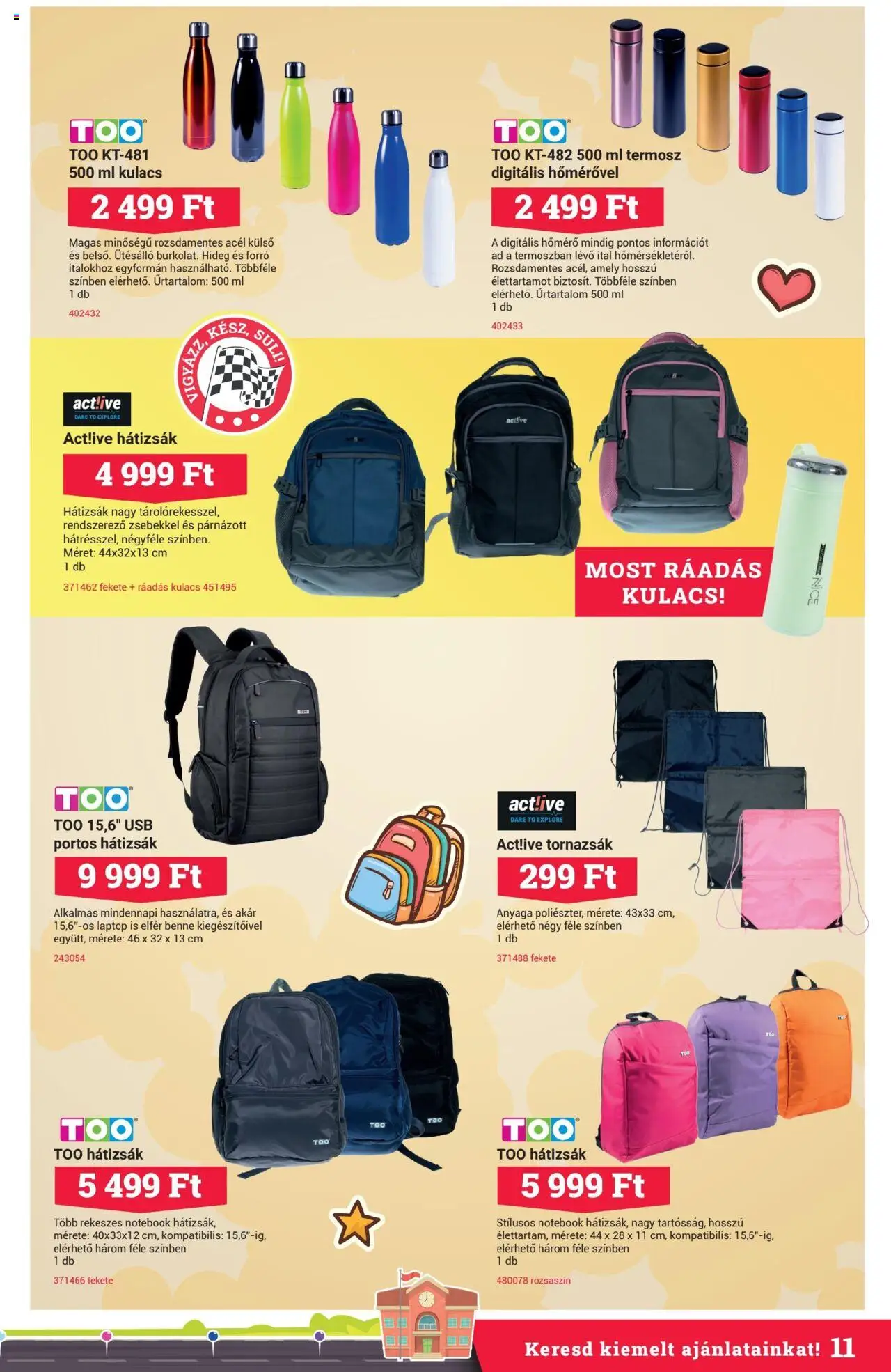 Office Depot akciós ujság - amely érvényes a következő dátumtól: 12.08.2025 | Oldal: 11 | Termékek: USB, Hőmérő, Rendszerező, Kulacs