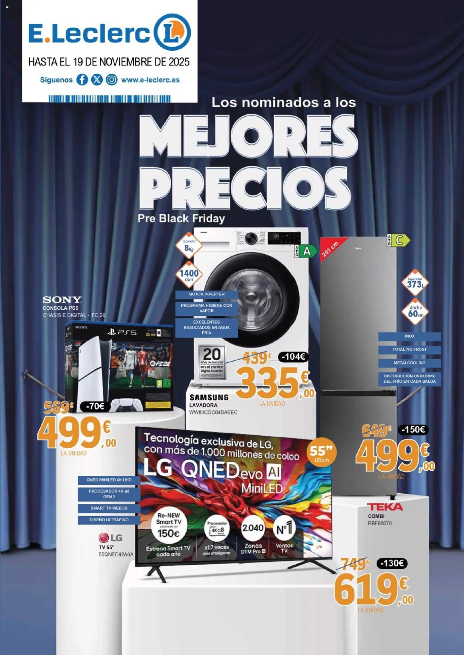 E.Leclerc - Black Friday │ válido desde el 03.11.2025 | Página: 1 | Productos: Consola, Lavadora, Combi