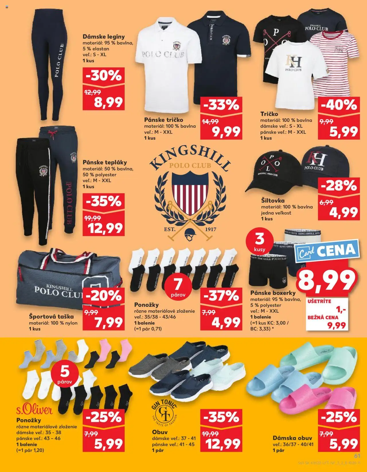 Nové Kaufland akcie – leták je platný od 29.05.2025 | Strana: 61 | Produkty: Gin, Legíny, Boxerky, Taška